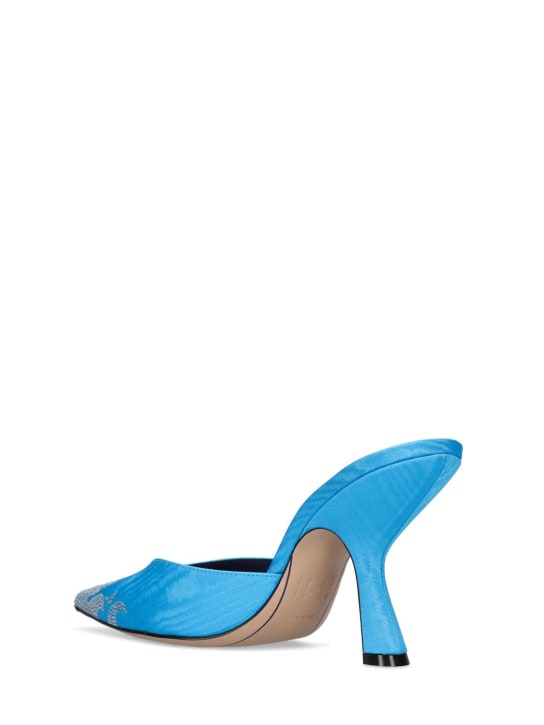 IINDACO: 95mm hohe Mules aus Satin „Carmen“
