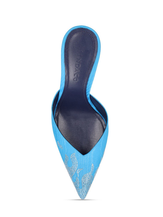 IINDACO: 95mm hohe Mules aus Satin „Carmen“