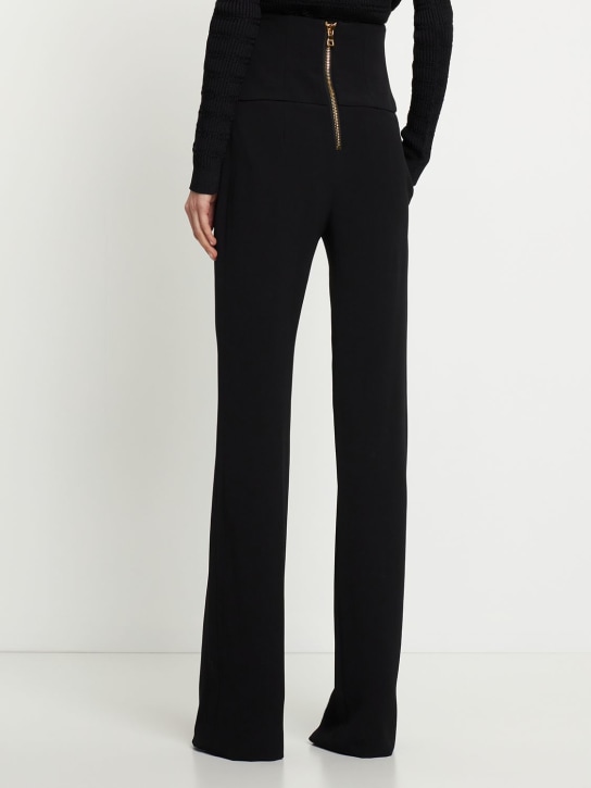 Balmain: HOCHTAILLIERTE HOSE AUS AUS VISKOSEKREPP
