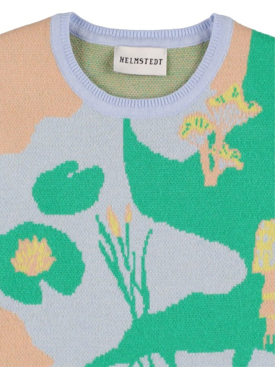 HELMSTEDT - Viscose blend jacquard knit sweater vest