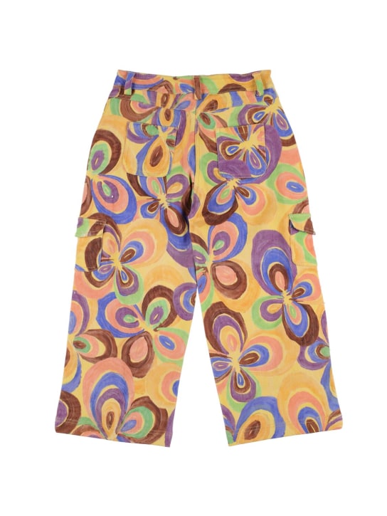 HELMSTEDT: All over print cotton canvas pants