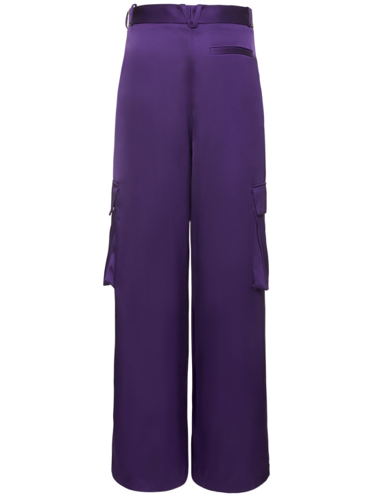 Versace: Pantalon cargo ample en duchesse