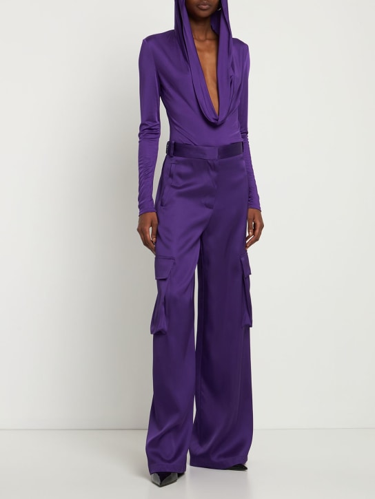 Versace - Pantalon cargo ample en duchesse