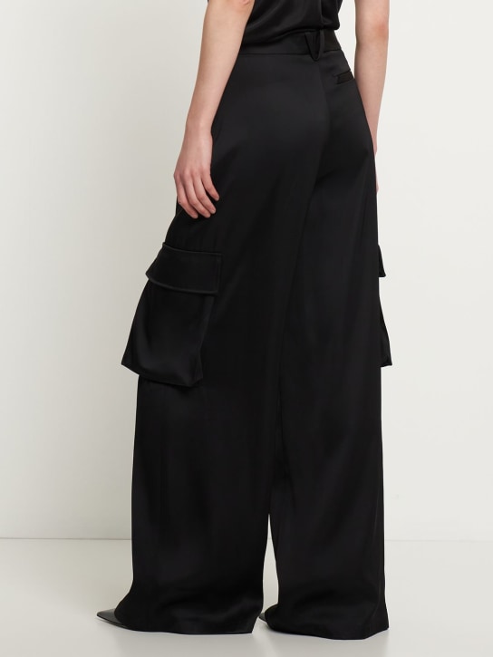 Versace: Pantalon cargo ample en duchesse