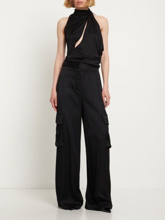 Versace - Pantalon cargo ample en duchesse