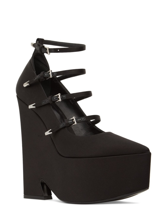 Versace: Escarpins en satin Tempest 170 mm