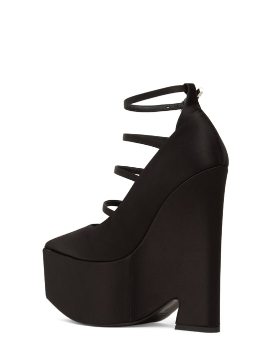 Versace: Escarpins en satin Tempest 170 mm
