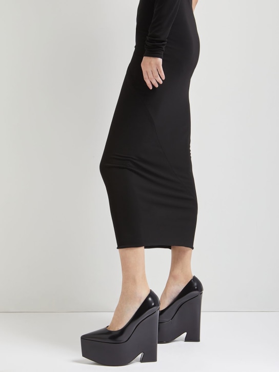 Versace: Escarpins en cuir verni Tempest 170 mm