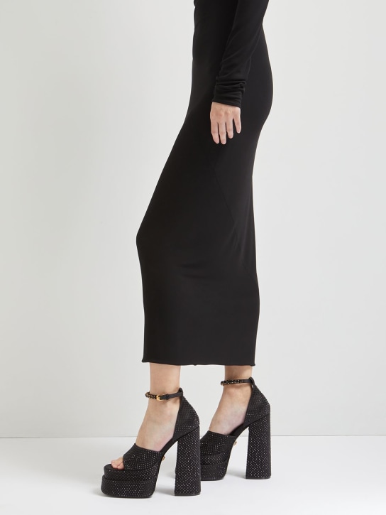 Versace - Sandales en satin embelli 155 mm