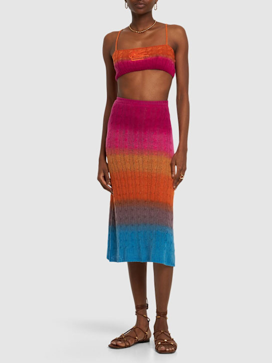 Etro - Multicolor wool knit midi skirt