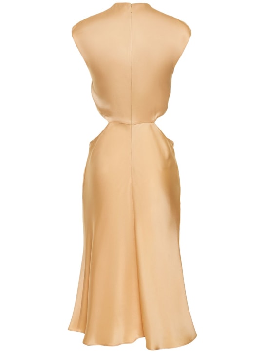 Stella McCartney: Robe midi en satin ajouré