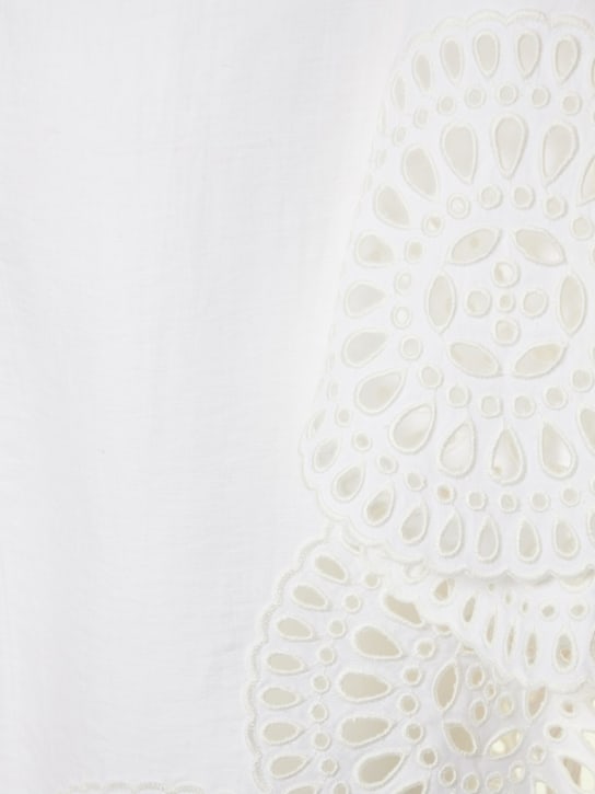 Stella McCartney: Minikleid aus Popeline-Lochstickerei