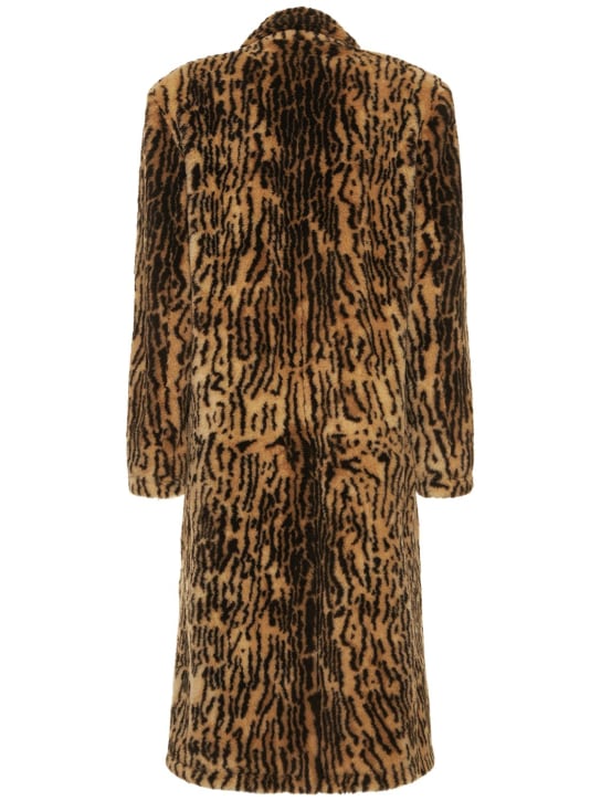 Stella McCartney: Abrigo de pelo sintético con estampado