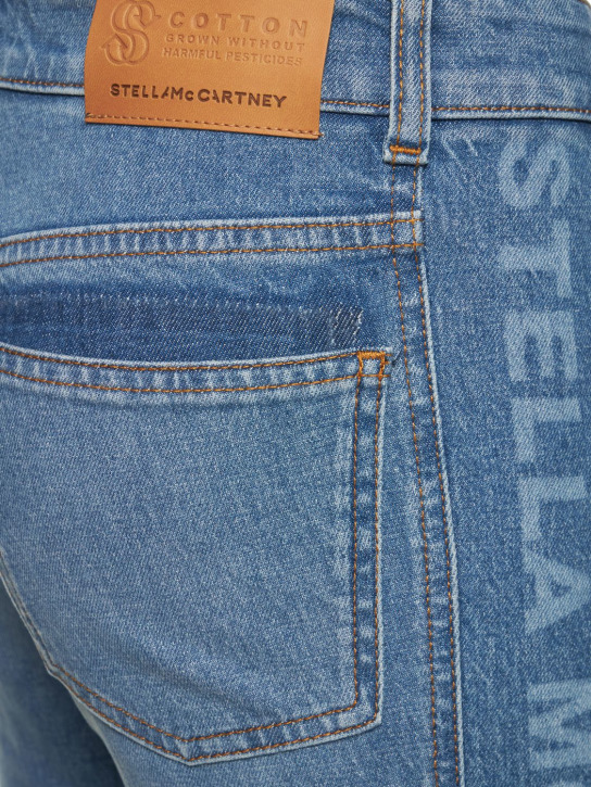 Stella McCartney: Side logo high waist flared jeans