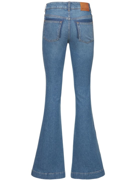 Stella McCartney: Side logo high waist flared jeans