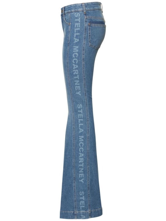 Stella McCartney: Side logo high waist flared jeans