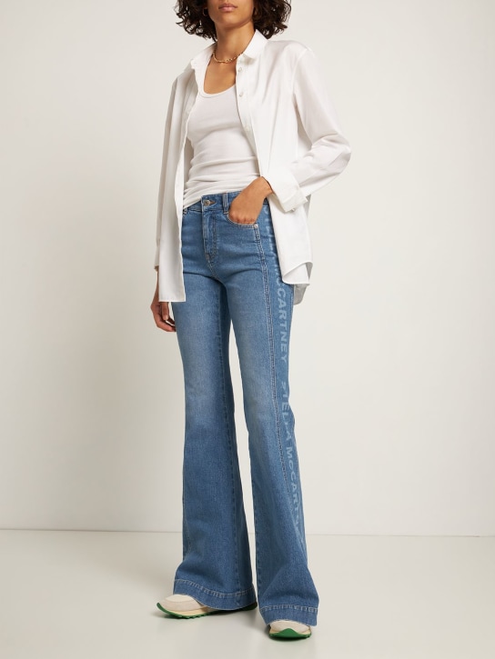 Stella McCartney - Jeans vita alta con logo