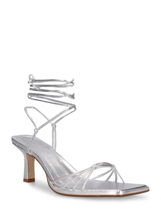 Aeyde: 65mm Sandalen aus laminiertem Leder „Kenna“