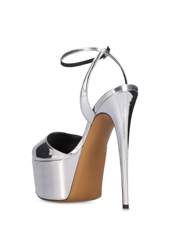 Alexandre Vauthier: Sandalias de piel sintética metalizada 150mm