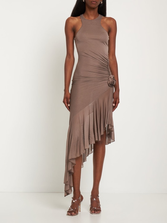 Blumarine: MIDIKLEID AUS VISKOSEJERSEY