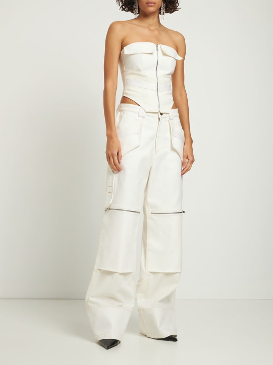 Dion Lee - Top corsetto in tela con zip