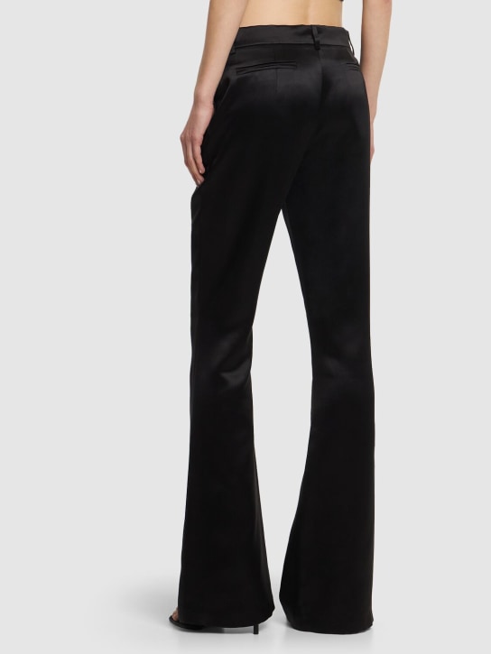 Magda Butrym: Flared wool & silk crepe tuxedo pants