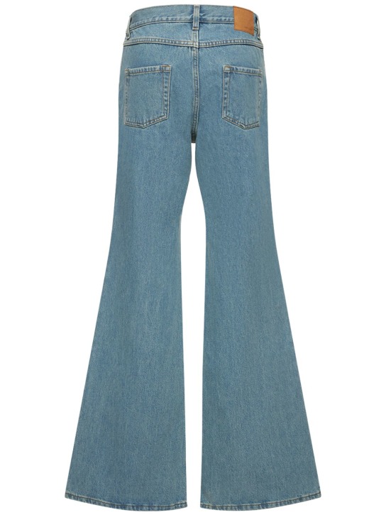 Magda Butrym: Jean évasé en denim de coton taille haute