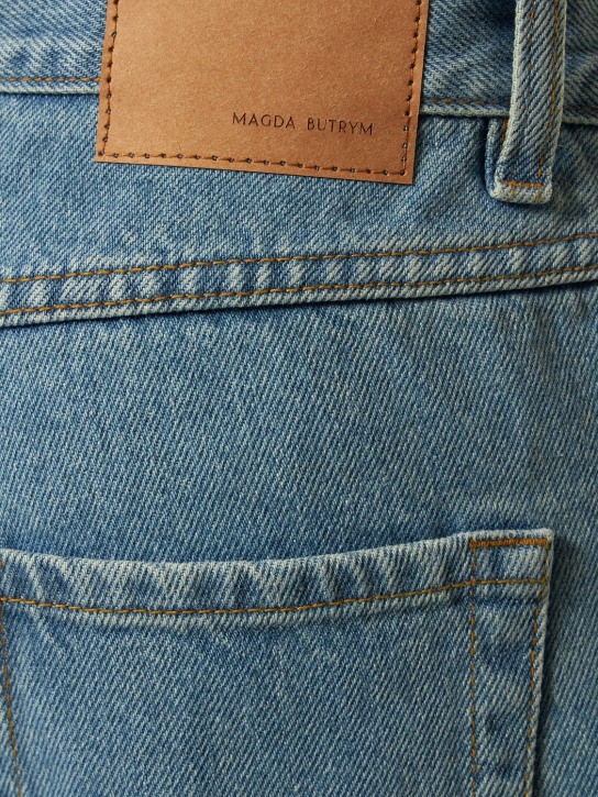 Magda Butrym: Jean évasé en denim de coton taille haute