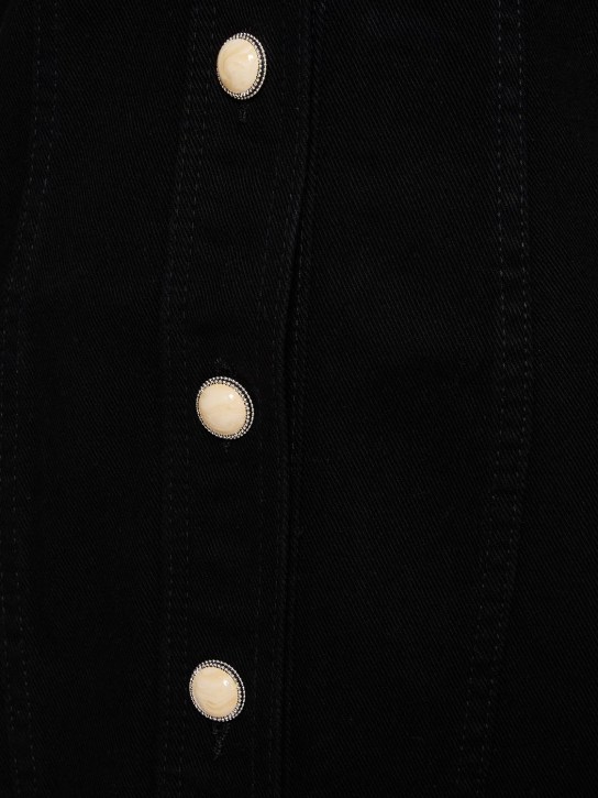 Magda Butrym: Kleid aus Baumwolldenim mit Button-Down-Knopf
