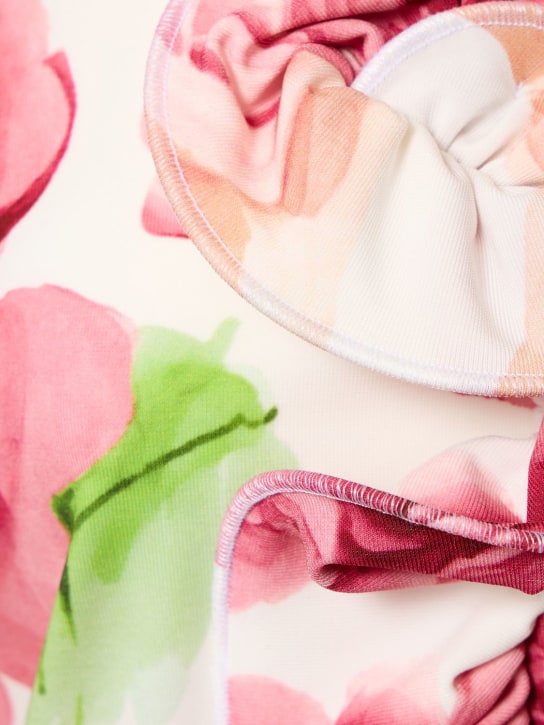 Magda Butrym: Crop top in jersey stampato / fiori