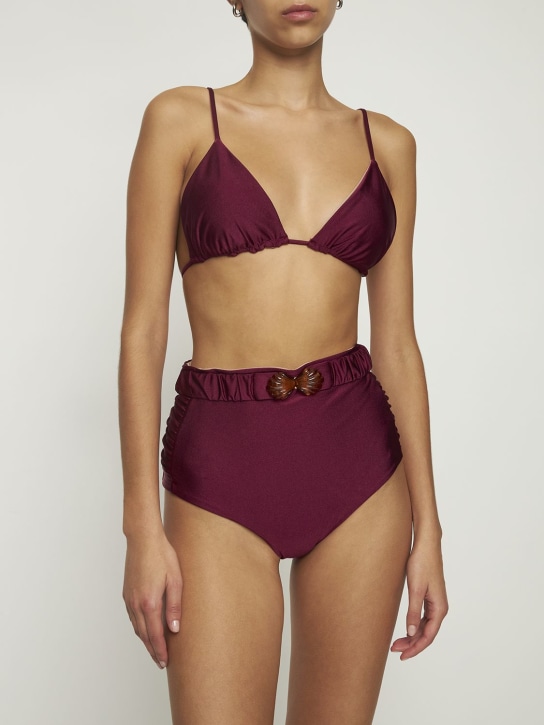 Johanna Ortiz - Haut de bikini triangle Palmarin