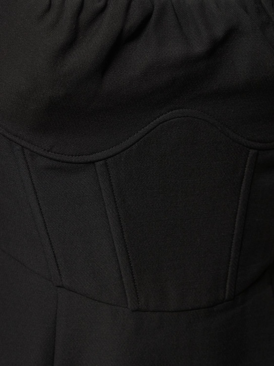 Roland Mouret: Silk & wool midi dress w/gathered detail