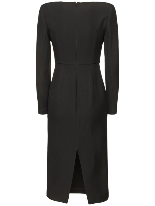 Roland Mouret: Silk & wool midi dress w/gathered detail