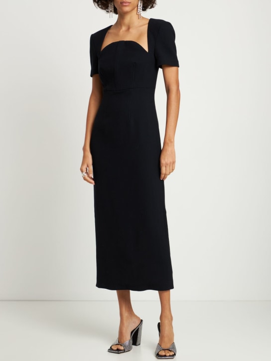 Roland Mouret: Vestito midi Moon in crepe di lana