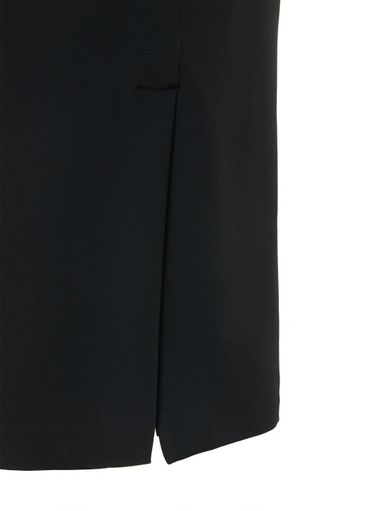 Blumarine: Midikleid aus Viskose mit Krepp-Herzen und Strass