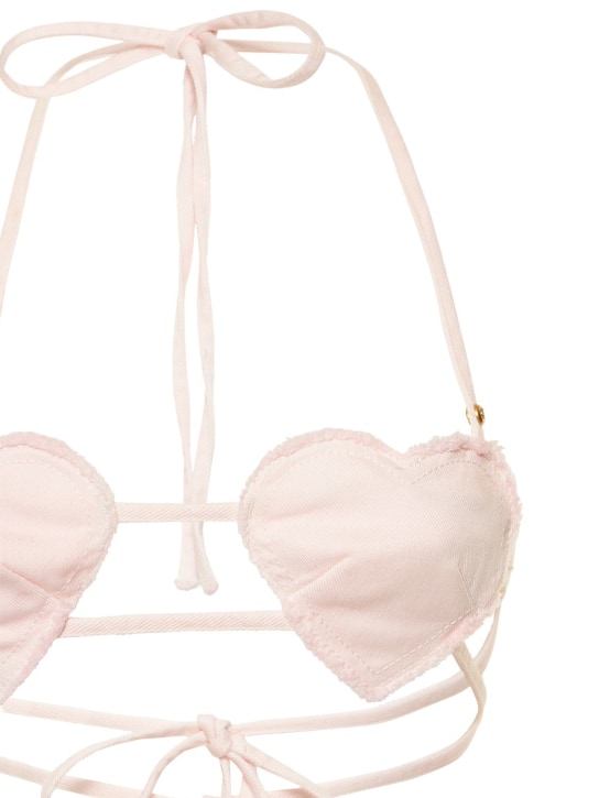 Blumarine: Soutien-gorge en denim de coton