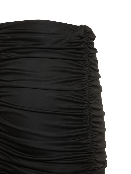 Blumarine: Drapierter Midirock aus Jersey und Chiffon