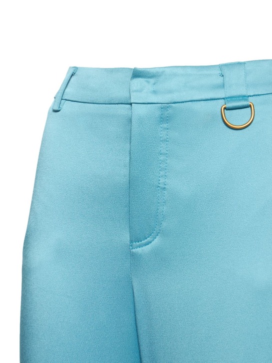 Blumarine: Satin medium waist wide cargo pants