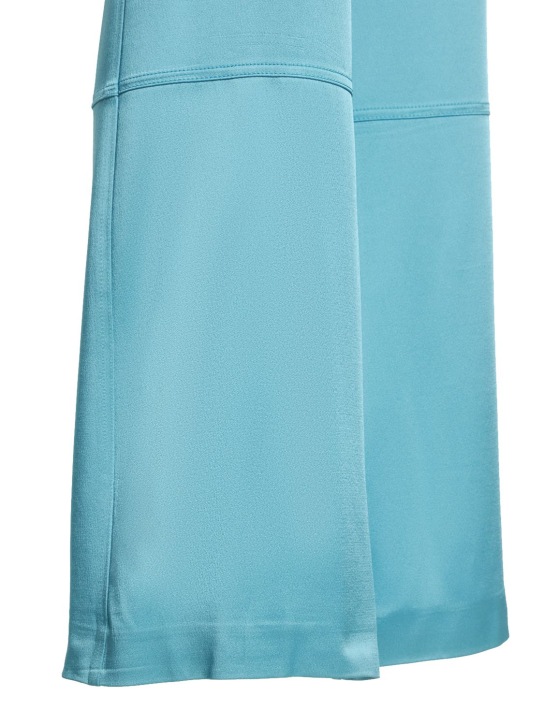 Blumarine: Satin medium waist wide cargo pants