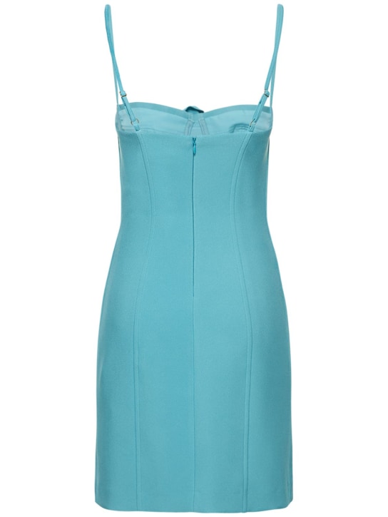 Blumarine: Crepe flower detail mini dress