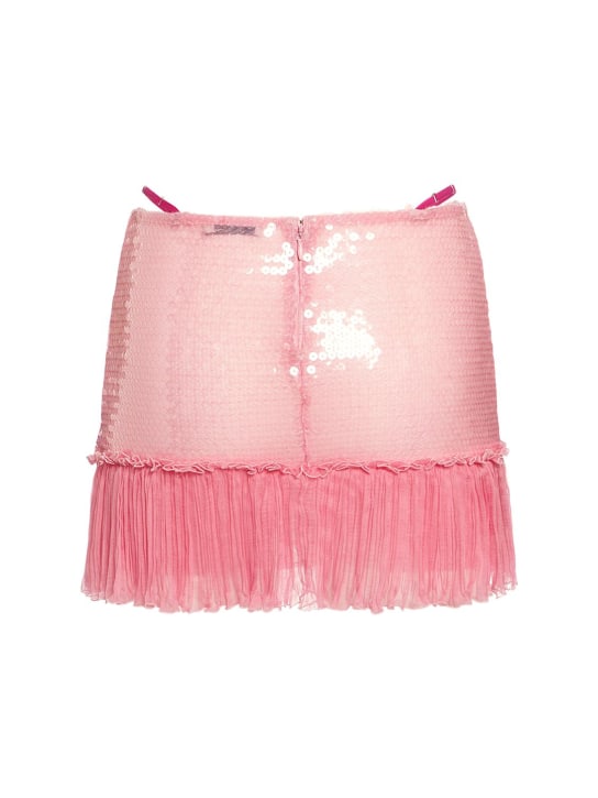 Nensi Dojaka: Minigonna in georgette con paillettes