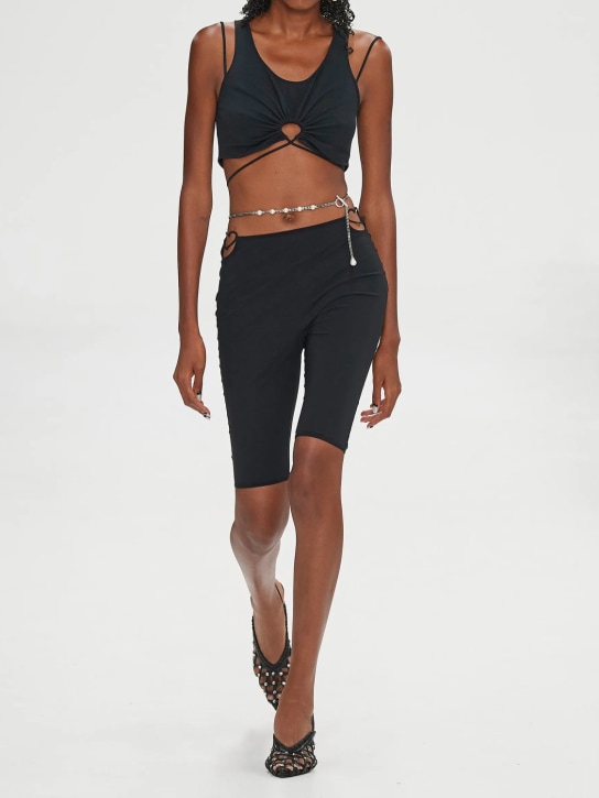 Nensi Dojaka: Biker shorts w/ heart details