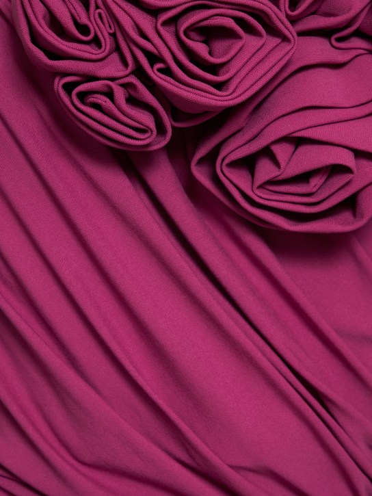 Magda Butrym: Robe courte sans bretelles en jersey ruché