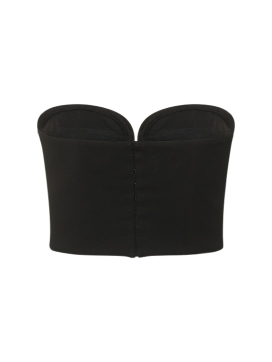 Magda Butrym: Krepp-Bustier mit 3D-Blüten