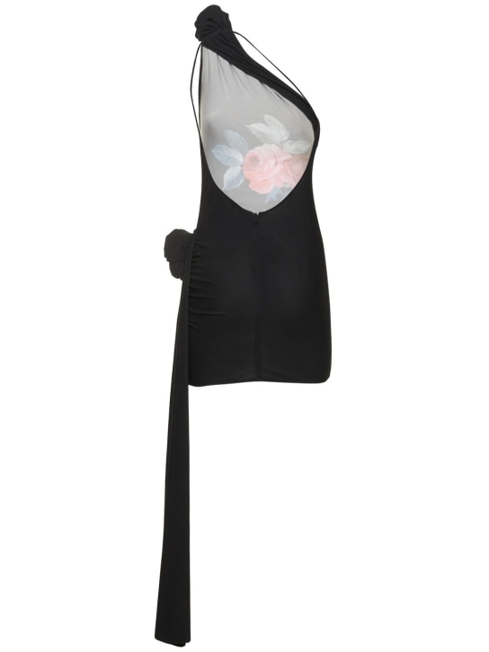 Magda Butrym: Printed jersey one shoulder minidress