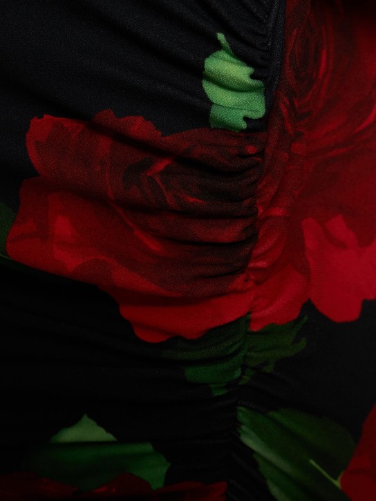 Magda Butrym: Top in jersey stampato con fiori