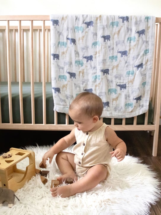 Aden + Anais - Couverture en viscose de bambou imprimé Dumbo