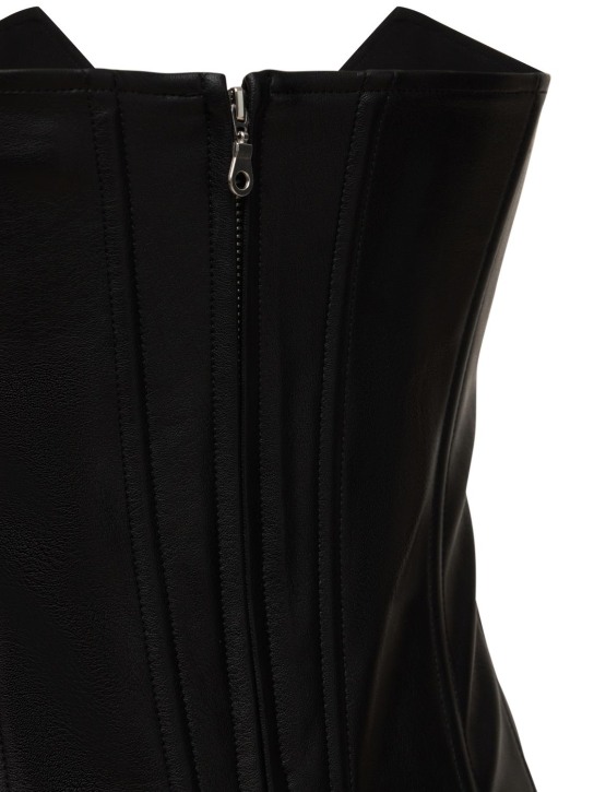Miaou: Leia faux leather corset top