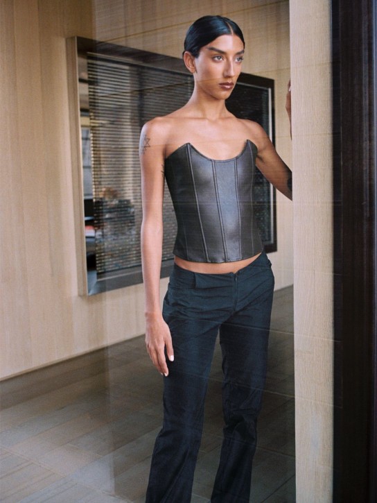 Miaou - Top corsetto Leia in similpelle