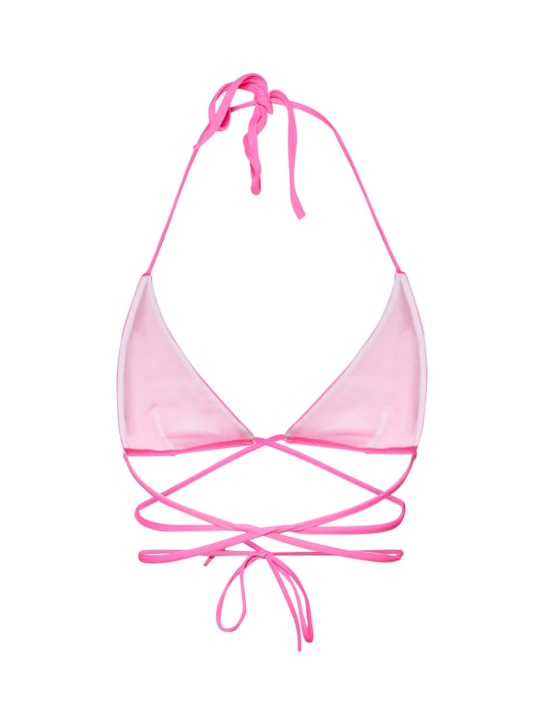 Dsquared2: Crossed triangle bikini top